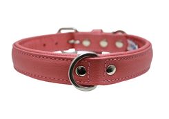 Leather Collar - Pink - Brandy's Holistic Center & Canine Grooming